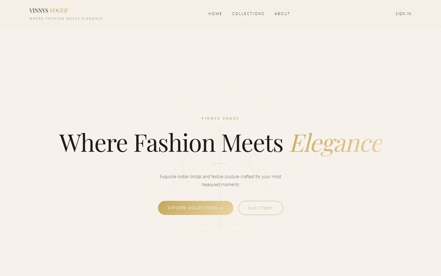 Vinny's Vogue storefront: 'Where Fashion Meets Elegance'.